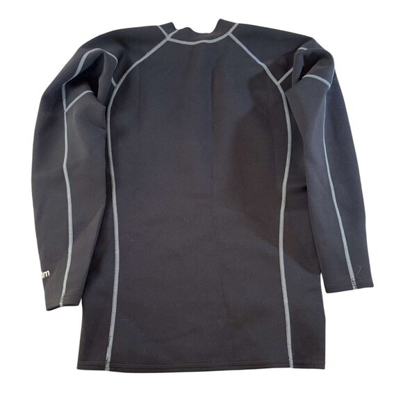 Overtons Ocean Tec Black Long Sleeve Rash Guard Neoprene Wetsuit Shirt L - Picture 4 of 5